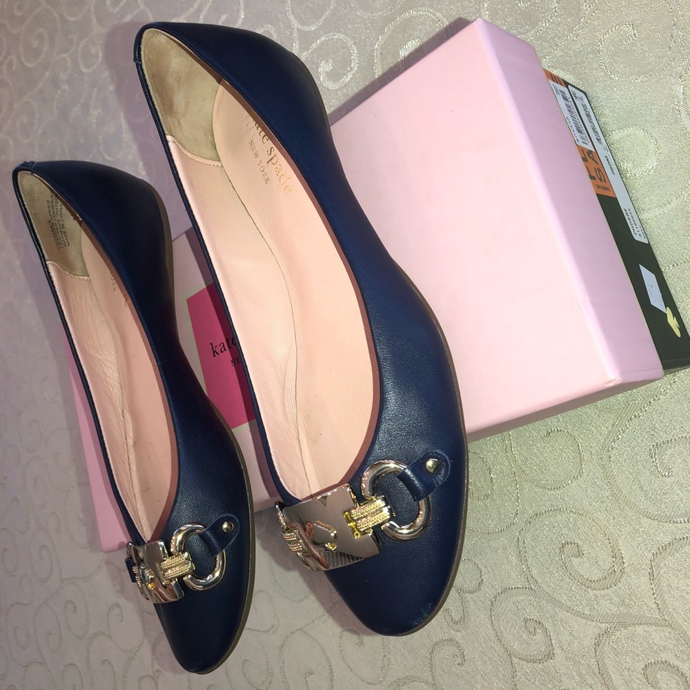 Kate Spade Size 6 Navy Flats